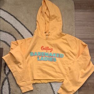 Barenaked Ladies ' Yellow Cropped Hoodie - Greetings Design